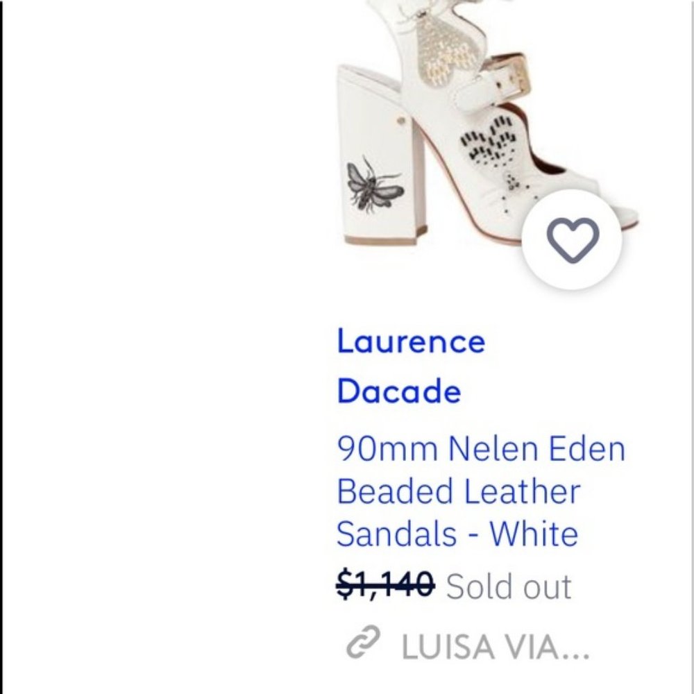 LAURENCE DACADE NELEN EDEN BEADED IVORY WHITE SANDALS - Picture 7 of 16